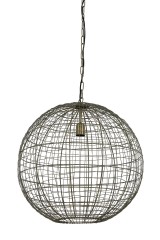 HANING LAMP BALL WOVEN WIRE BRONZE 